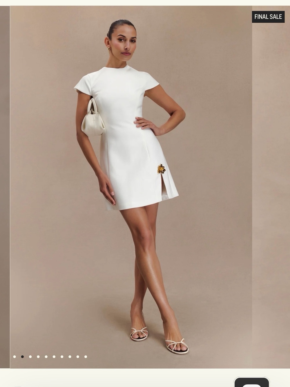 Meshki Remi Suiting Dress with Floral Hardware